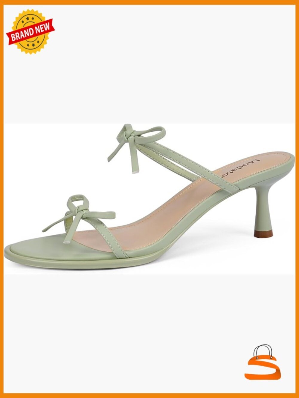 Kitten Heel Double Strap Sandals - Slip On Open Toe